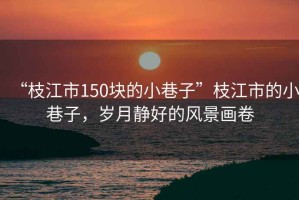 “枝江市150塊的小巷子”枝江市的小巷子，歲月靜好的風(fēng)景畫卷