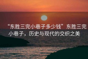 “東勝三完小巷子多少錢”東勝三完小巷子，歷史與現(xiàn)代的交織之美