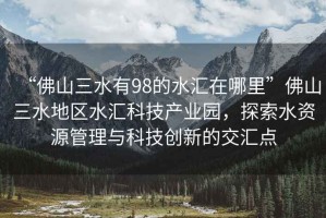 “佛山三水有98的水匯在哪里”佛山三水地區(qū)水匯科技產業(yè)園，探索水資源管理與科技創(chuàng)新的交匯點