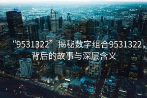 “9531322”揭秘?cái)?shù)字組合9531322，背后的故事與深層含義