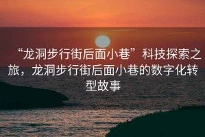 “龍洞步行街后面小巷”科技探索之旅，龍洞步行街后面小巷的數(shù)字化轉(zhuǎn)型故事