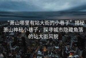 “蕭山哪里有站大街的小巷子”揭秘蕭山神秘小巷子，探尋城市隱藏角落的站大街風貌