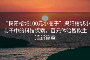 “揭陽(yáng)榕城100元小巷子”揭陽(yáng)榕城小巷子中的科技探索，百元體驗(yàn)智能生活新篇章