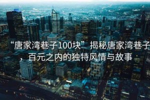 “唐家灣巷子100塊”揭秘唐家灣巷子，百元之內(nèi)的獨特風情與故事