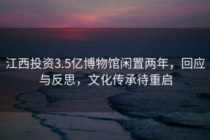 江西投資3.5億博物館閑置兩年，回應與反思，文化傳承待重啟