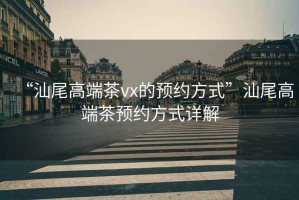 “汕尾高端茶vx的預約方式”汕尾高端茶預約方式詳解