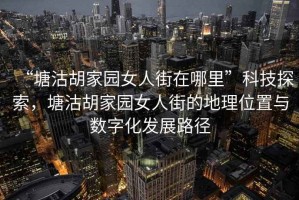 “塘沽胡家園女人街在哪里”科技探索，塘沽胡家園女人街的地理位置與數(shù)字化發(fā)展路徑