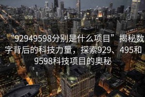 “92949598分別是什么項(xiàng)目”揭秘?cái)?shù)字背后的科技力量，探索929、495和9598科技項(xiàng)目的奧秘