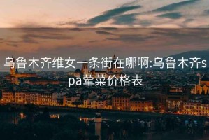 烏魯木齊維女一條街在哪啊:烏魯木齊spa葷菜價(jià)格表