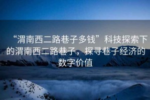 “渭南西二路巷子多錢”科技探索下的渭南西二路巷子，探尋巷子經(jīng)濟的數(shù)字價值