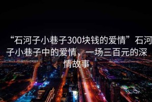“石河子小巷子300塊錢的愛情”石河子小巷子中的愛情，一場三百元的深情故事