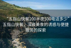 “五指山快餐200半夜500電話多少”五指山快餐，深夜美食的誘惑與便捷服務(wù)的探索