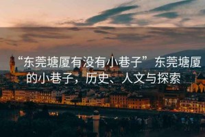 “東莞塘廈有沒有小巷子”東莞塘廈的小巷子，歷史、人文與探索