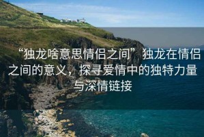 “獨(dú)龍啥意思情侶之間”獨(dú)龍?jiān)谇閭H之間的意義，探尋愛情中的獨(dú)特力量與深情鏈接