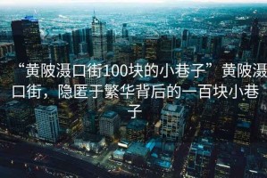 “黃陂灄口街100塊的小巷子”黃陂灄口街，隱匿于繁華背后的一百塊小巷子