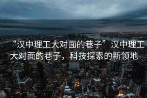 “漢中理工大對面的巷子”漢中理工大對面的巷子，科技探索的新領地