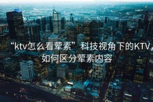 “ktv怎么看葷素”科技視角下的KTV，如何區(qū)分葷素內(nèi)容
