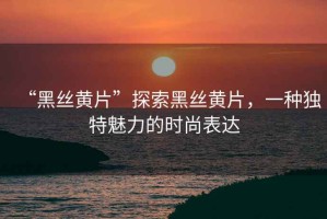 “黑絲黃片”探索黑絲黃片，一種獨(dú)特魅力的時(shí)尚表達(dá)