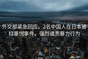 外交部緊急回應(yīng)，2名中國人在日本被打重傷事件，強(qiáng)烈譴責(zé)暴力行為
