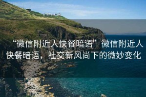 “微信附近人快餐暗語”微信附近人快餐暗語，社交新風(fēng)尚下的微妙變化