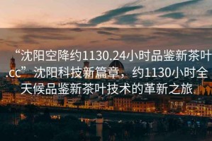 “沈陽空降約1130.24小時品鑒新茶葉.cc”沈陽科技新篇章，約1130小時全天候品鑒新茶葉技術(shù)的革新之旅
