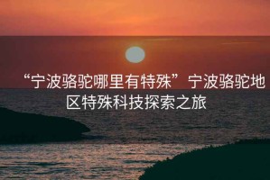 “寧波駱駝哪里有特殊”寧波駱駝地區(qū)特殊科技探索之旅