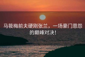 馬筱梅前夫硬剛張?zhí)m，一場(chǎng)豪門恩怨的巔峰對(duì)決！