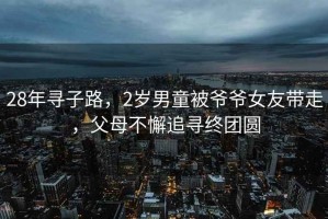 28年尋子路，2歲男童被爺爺女友帶走，父母不懈追尋終團(tuán)圓