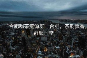 “合肥喝茶資源群”合肥，茶韻飄香，群聚一堂
