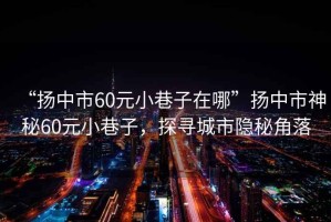“揚中市60元小巷子在哪”揚中市神秘60元小巷子，探尋城市隱秘角落