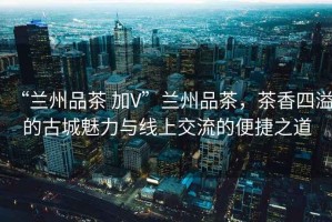 “蘭州品茶 加V”蘭州品茶，茶香四溢的古城魅力與線上交流的便捷之道