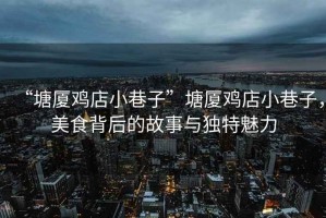 “塘廈雞店小巷子”塘廈雞店小巷子，美食背后的故事與獨特魅力