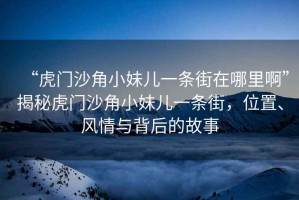 “虎門沙角小妹兒一條街在哪里啊”揭秘虎門沙角小妹兒一條街，位置、風(fēng)情與背后的故事