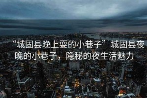 “城固縣晚上耍的小巷子”城固縣夜晚的小巷子，隱秘的夜生活魅力