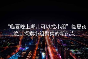 “臨夏晚上哪兒可以找小組”臨夏夜晚，探索小組聚集的新熱點(diǎn)