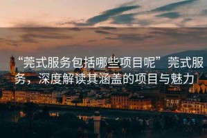 “莞式服務(wù)包括哪些項目呢”莞式服務(wù)，深度解讀其涵蓋的項目與魅力