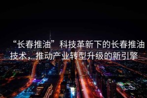 “長春推油”科技革新下的長春推油技術，推動產業(yè)轉型升級的新引擎