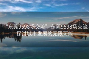 “東莞9598場交流”東莞9598場交流，探討城市發(fā)展的無限可能