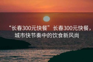 “長(zhǎng)春300元快餐”長(zhǎng)春300元快餐，城市快節(jié)奏中的飲食新風(fēng)尚