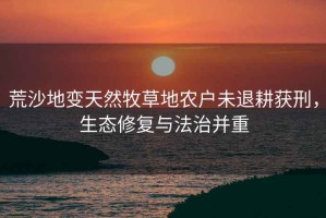 荒沙地變天然牧草地農(nóng)戶未退耕獲刑，生態(tài)修復(fù)與法治并重