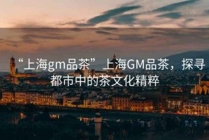 “上海gm品茶”上海GM品茶，探尋都市中的茶文化精粹