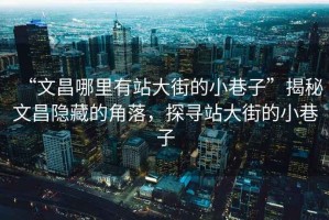 “文昌哪里有站大街的小巷子”揭秘文昌隱藏的角落，探尋站大街的小巷子