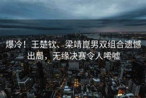 爆冷！王楚欽、梁靖崑男雙組合遺憾出局，無緣決賽令人唏噓