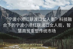 “寧波小港紅聯(lián)渡口女人街”科技融合下的寧波小港紅聯(lián)渡口女人街，智慧商貿(mào)重塑傳統(tǒng)市場