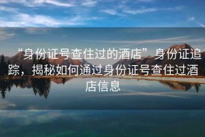 “身份證號(hào)查住過(guò)的酒店”身份證追蹤，揭秘如何通過(guò)身份證號(hào)查住過(guò)酒店信息
