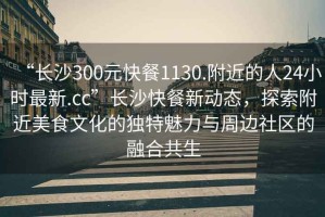 “長沙300元快餐1130.附近的人24小時最新.cc”長沙快餐新動態(tài)，探索附近美食文化的獨(dú)特魅力與周邊社區(qū)的融合共生