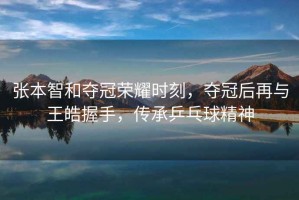 張本智和奪冠榮耀時刻，奪冠后再與王皓握手，傳承乒乓球精神