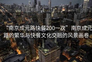 “南京成元路快餐200一次”南京成元路的繁華與快餐文化交融的風(fēng)景畫卷