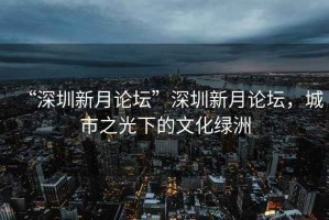 “深圳新月論壇”深圳新月論壇，城市之光下的文化綠洲