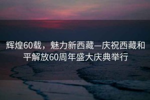 輝煌60載，魅力新西藏—慶祝西藏和平解放60周年盛大慶典舉行